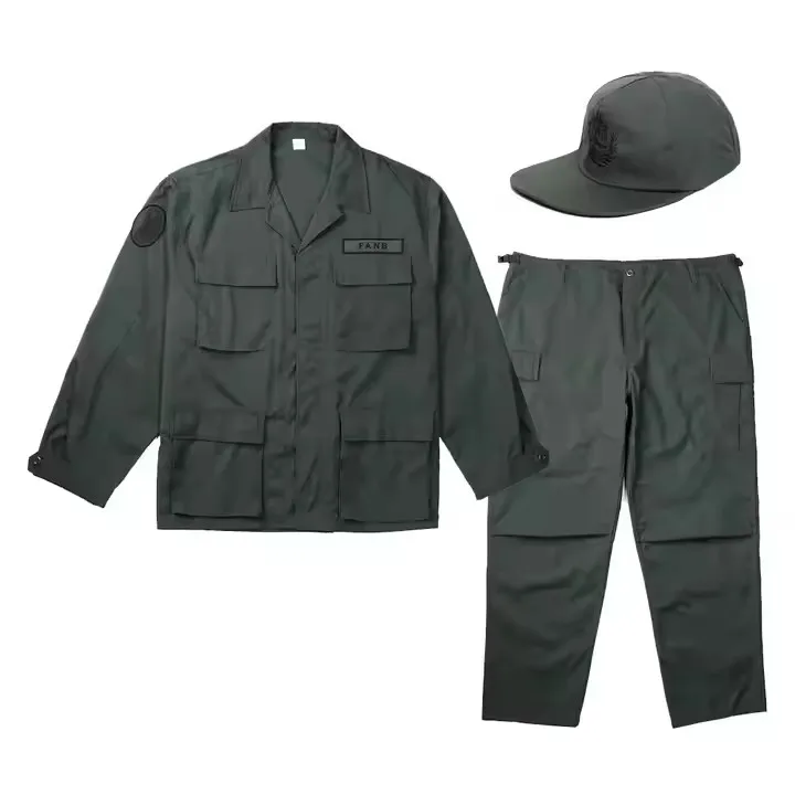 Customized Logo BDU Combat Suit Solid Deep Green Tactical Uniform