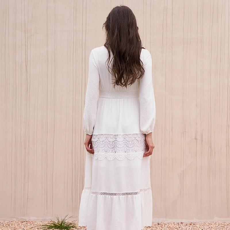 green emerald velvet dress Women's Bohemian Maxi Dress – Flowy Boho Dress – LOVESOHO main image 0