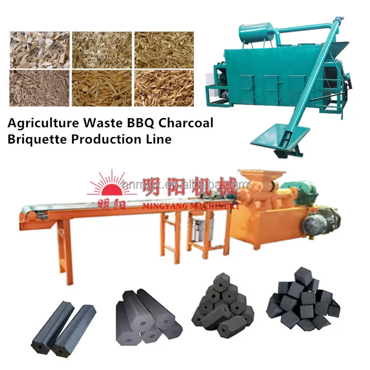 Fully Automatic Biomass Pyrolysis Production Line New Used Condition Industries Charcoal Machine Carbonization Motor Bearing