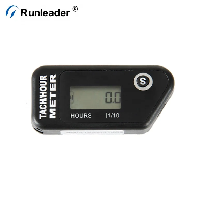 Waterproof Inductive Digital RPM Tach Hour Meter for Motocross Motorcycle ATV Bike Snowmobile Boat Gas Engine