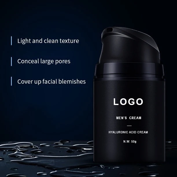 Guy Applying Face Cream Men Daily Beauty Care Nourishing Whitening