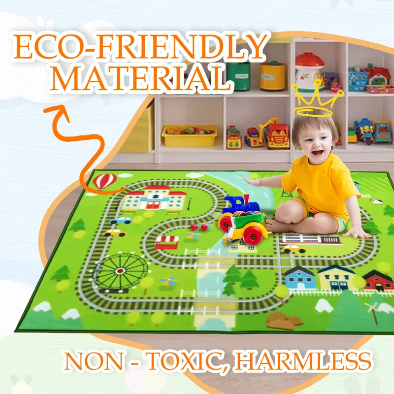 Custom Thick Nylon Puzzle Pattern Baby Play Mat Soft Plush Non-Slip Cushioned Carpet for Kids & Teen Room