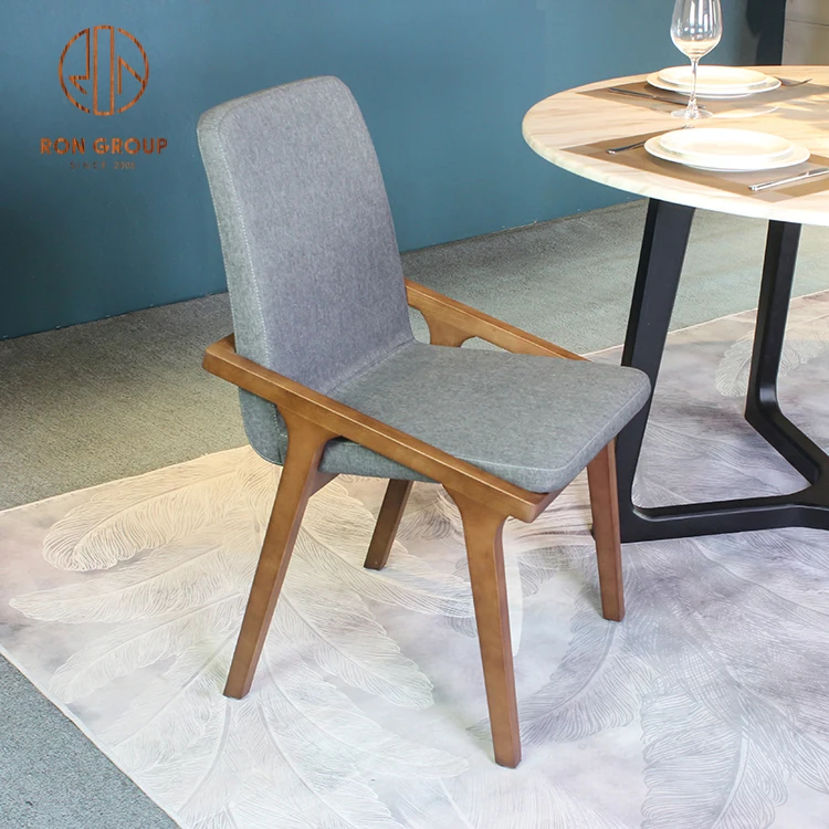 Hot Sale Modern Simple Style Restaurant Furniture Ash Solid Wood Frame Restaurant Chairs Wooden Chair Dining Chairs