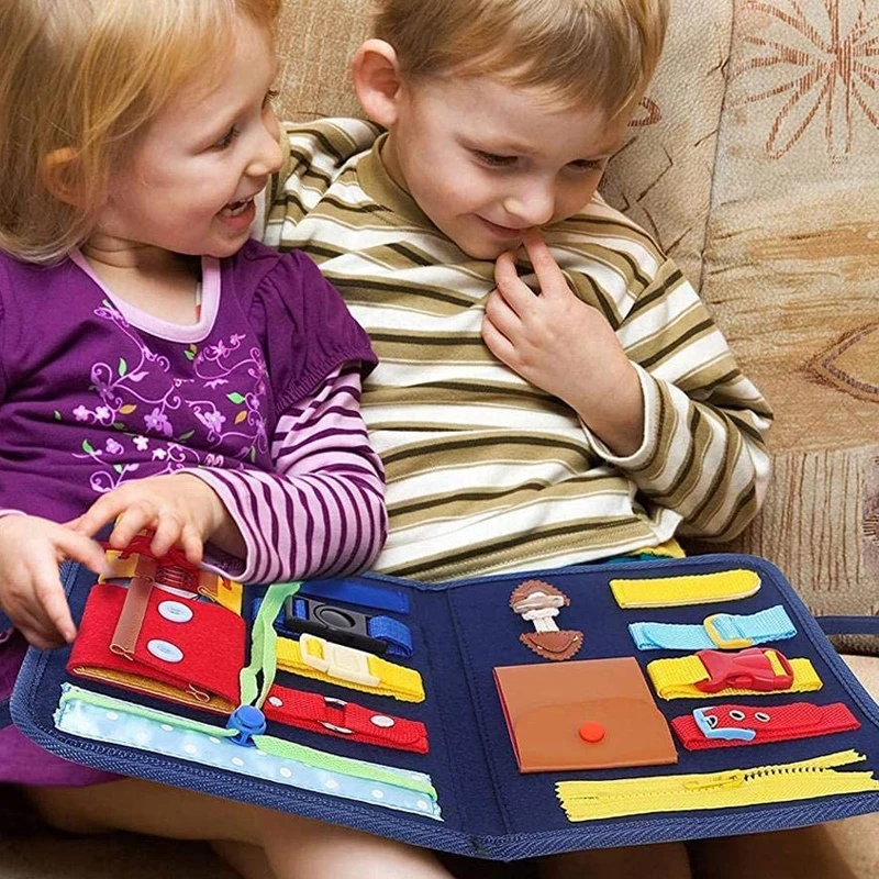 Motor skill learning Educational Sensory board busy board toddler backpack Montessori toddler activities toys