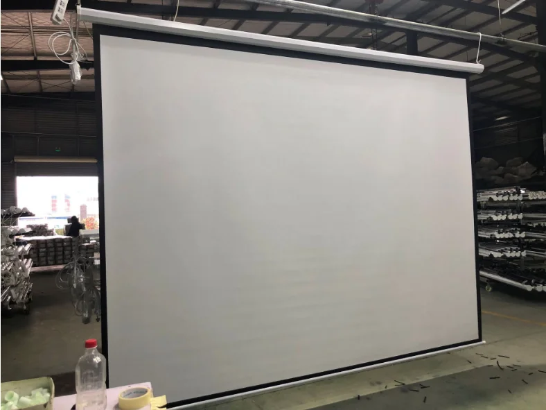 Movie Electronic Projector Screen 120 Inch With Remote Control ...