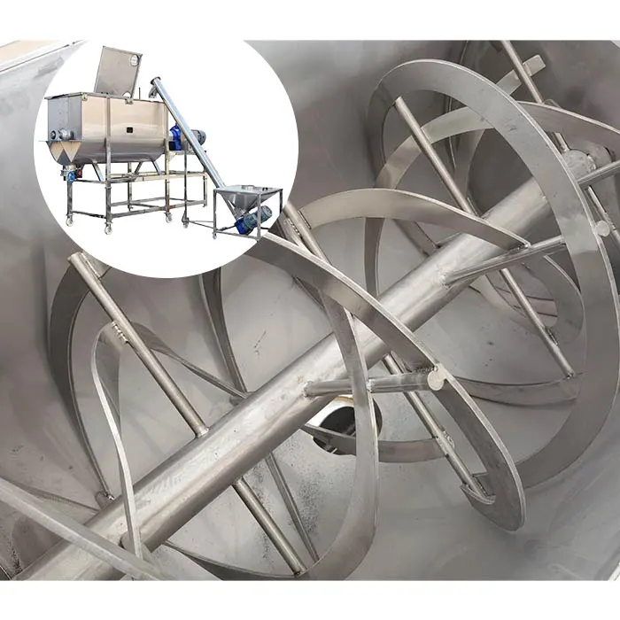 100kg Stainless Steel Ribbon Mixer Powder Mixer With Packing Single