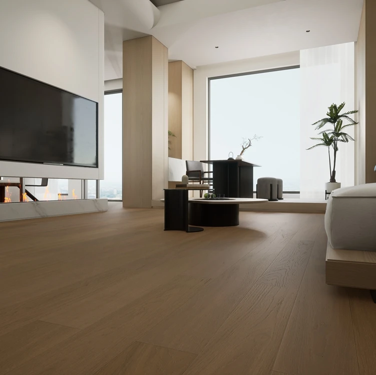 New Arrival Color Winston Hickory White Brushed Parquet Oak Multilayer Engineered Wood Floors Click Modern Living Room