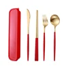 Ensemble 4 pièces en or rouge