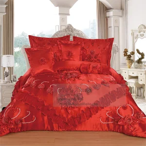 Wholesale Quality Luxury 6-Piece King Size Wedding Duvet Bedding Set with Eco-Friendly 300TC Fabric