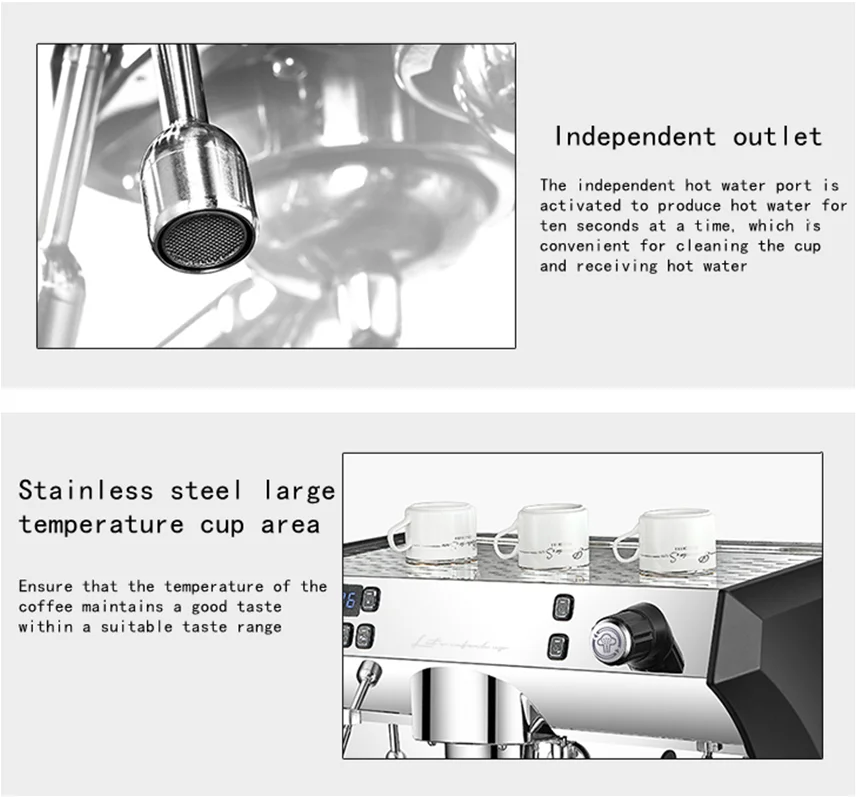 Professional Commercial Semiautomatic Espresso Machine Barista