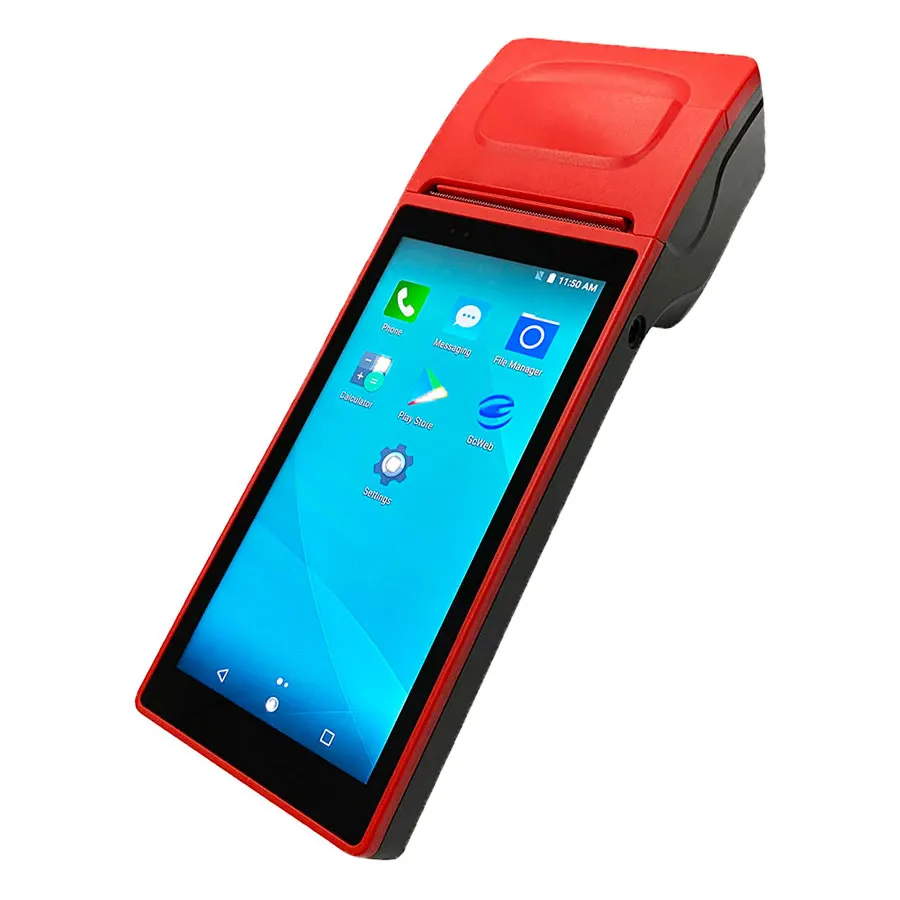 Handheld Pos Android Terminal With Thermal Printer Restaurant Pos Machine