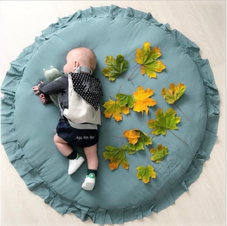 
 Игровой коврик, детское одеяло для ползания, напольный коврик для детской комнаты, мягкий хлопковый мягкий игровой коврик, круглые коврики, для новорожденных девочек и мальчиков, подарок на день рождения  