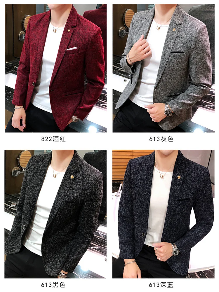 Men's linen business suit coat