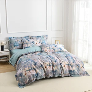 Home Textile Supplier Quilts Cover Sets Digital 3D Printed Floral Duvet Cover Cotton Bed Sheet Bedding Set