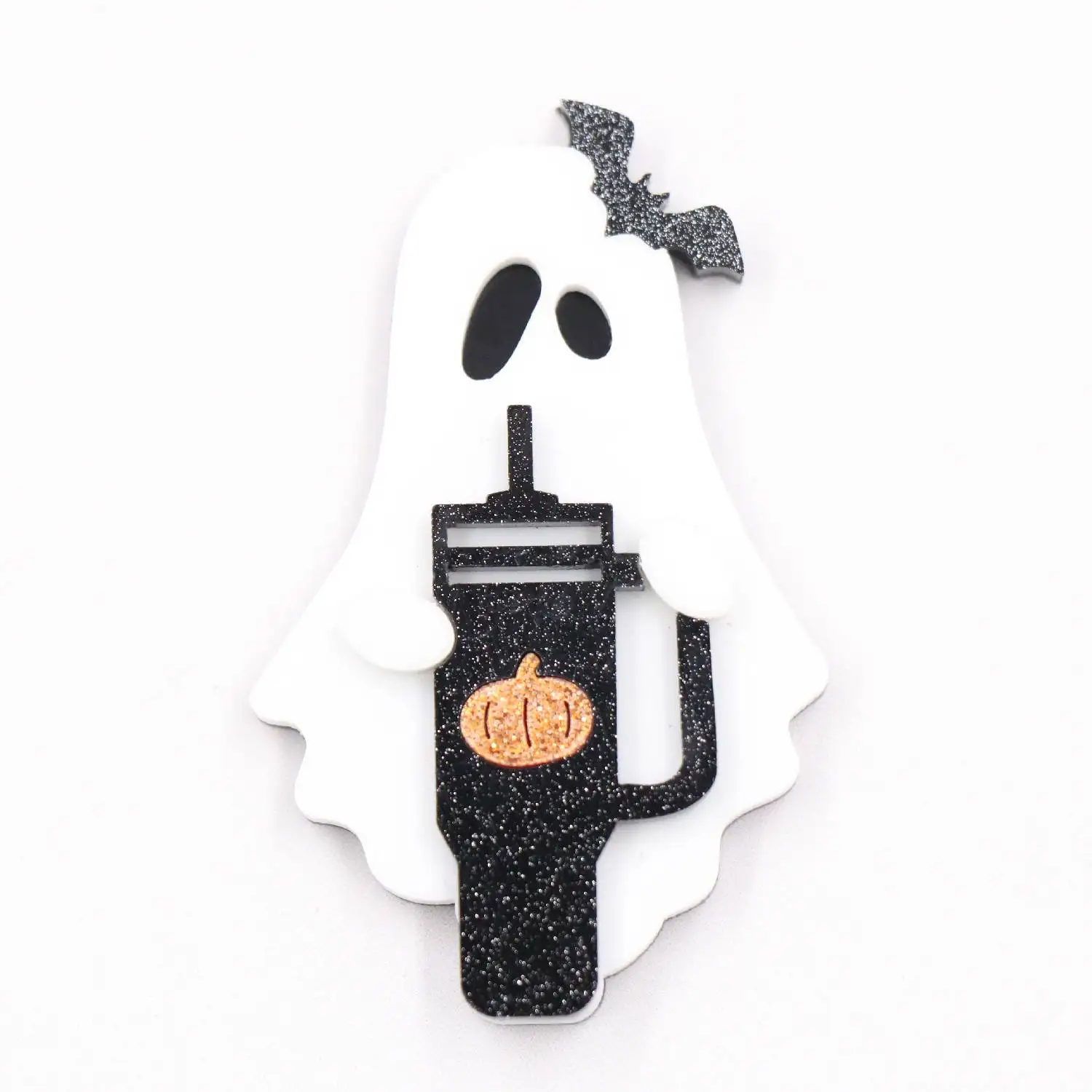 ZSHBH1095 Unisex Acrylic Printing Laser Cutting Synthetic Brooch 10.95 million Holy Festival Lovely Ghost for Engagement Jewelry