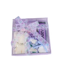 High-grade acrylic transparent purple iris souvenir set creative gift customization