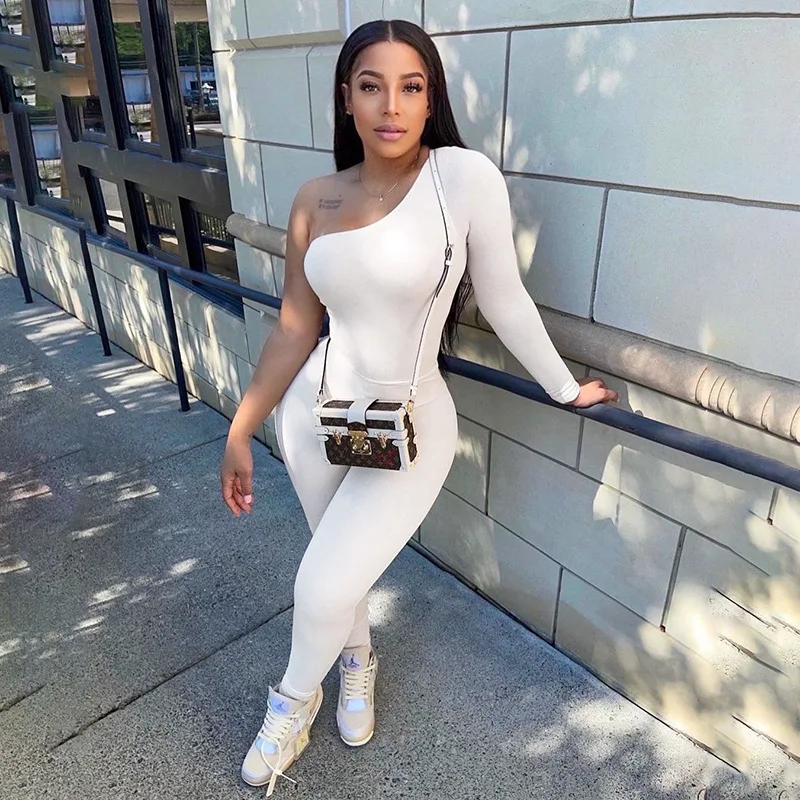 W1318a Two Piece Women Yoga Bodysuit And Legging Suit Lady One Shoulder Long  Sleeve Bodycon Sport Fitness Outfit Romper Jumpsuit - Buy Fitness Yoga  Bodysuit,Women Bodycon Playsuit,Lady Fitness Romper Product on Alibaba.com