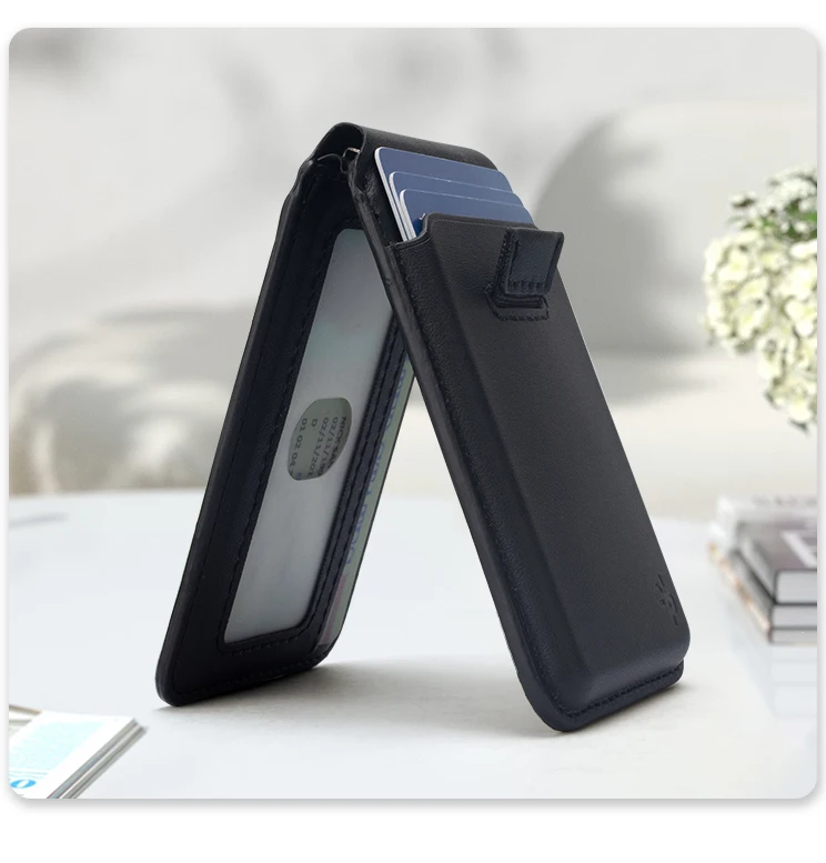 Detachable Leather Wallet Phone Case Card Holder With Stand Custom Magsaf Wallet