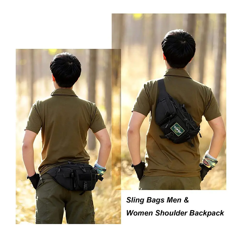 FREE SAMPLE Assault Bag Practical Multifunctional Waist Hip Bag Black