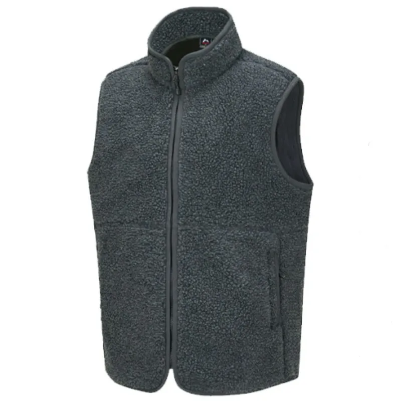 Wholesale Custom Winter Heated Sherpa Uniform Polar Fleece Vest Brown ...