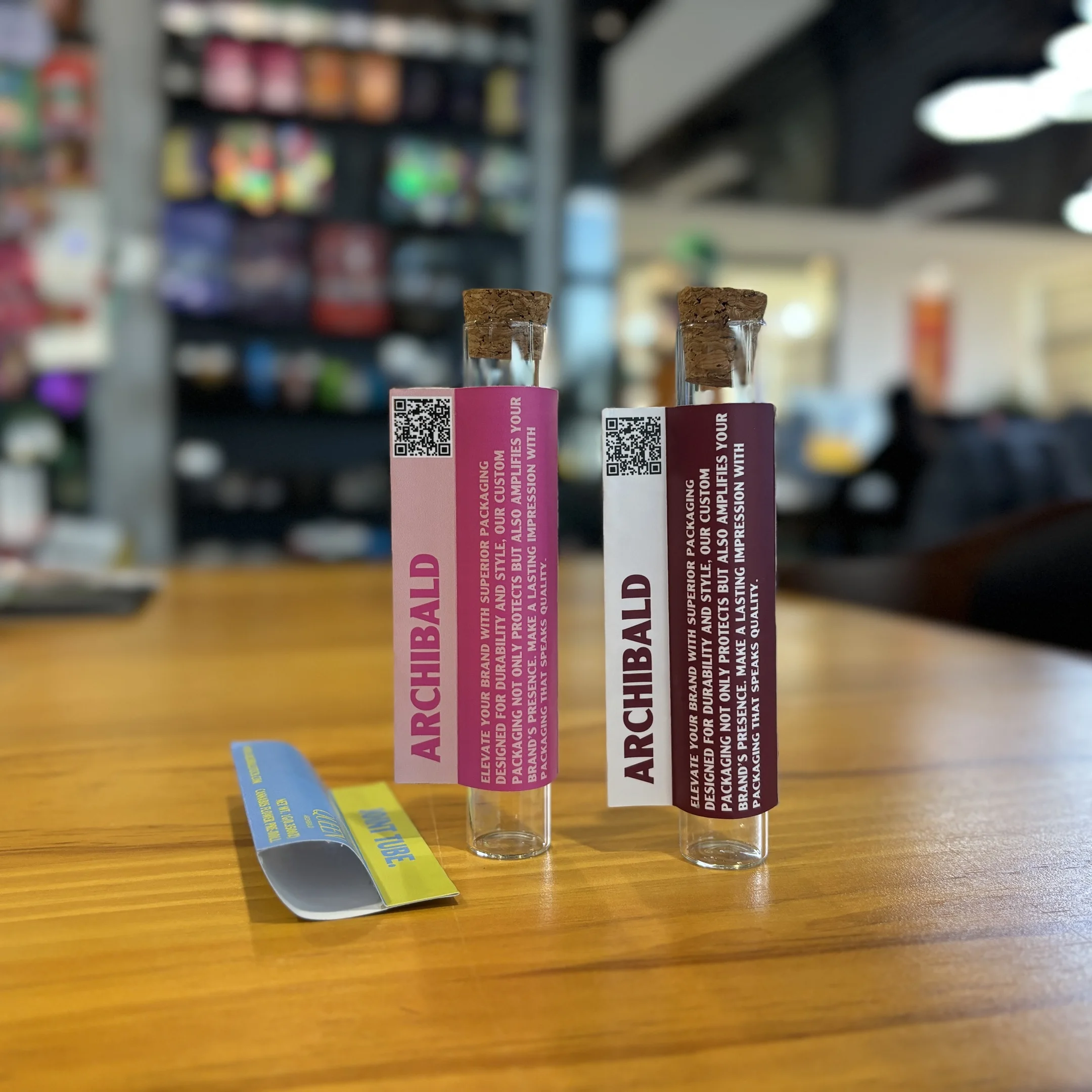 Personalized Clear Test Tube Packaging Flat Bottom Glass Tubes Glass Pre Roll Packaging 116mm Cylinder Cigar Tube With Wood Cork