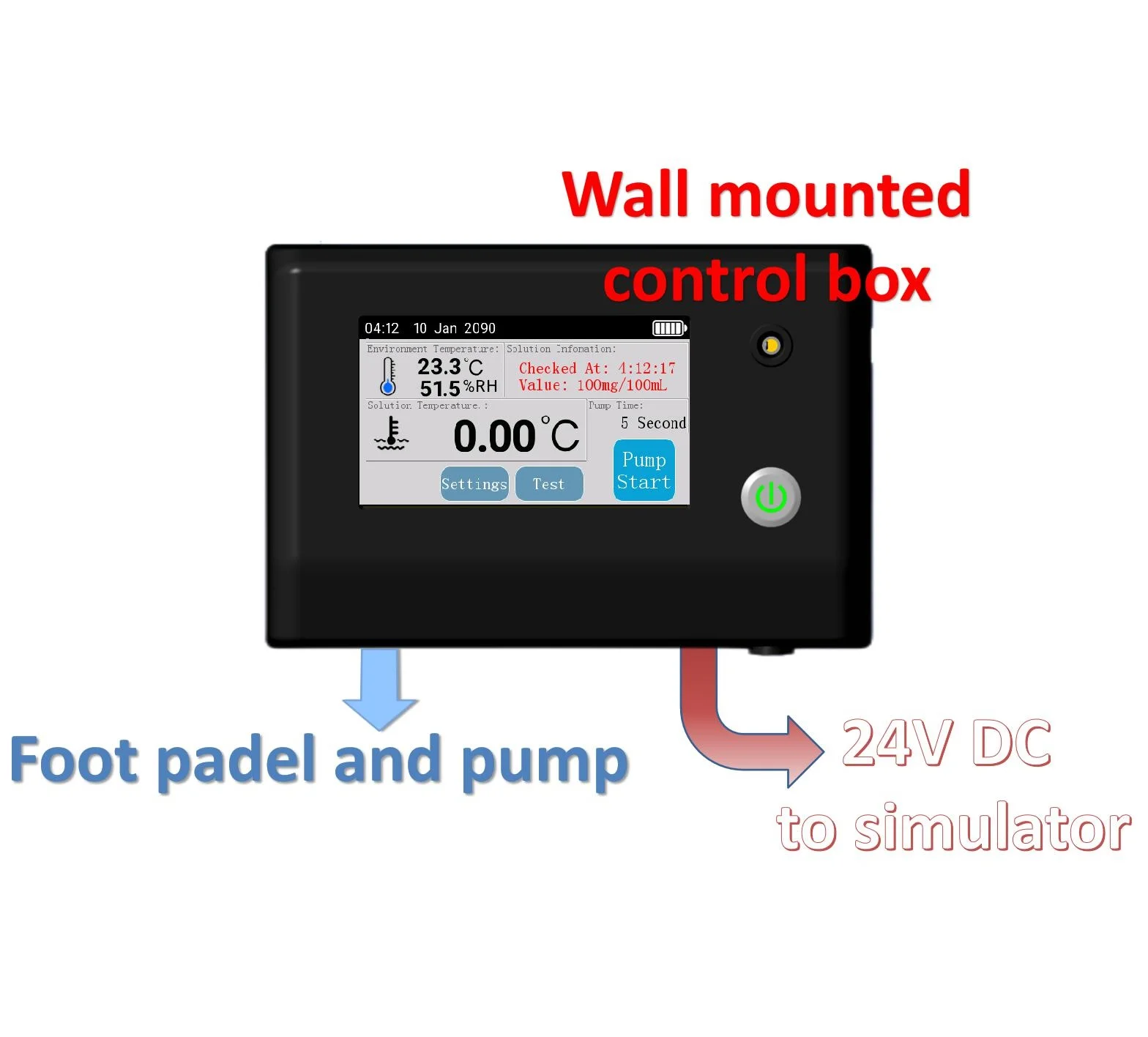 Colour Alcohol Breath test Simulator with Touch Display AA2068 Alcohol Tester and Accurate to  2 Decimal Point