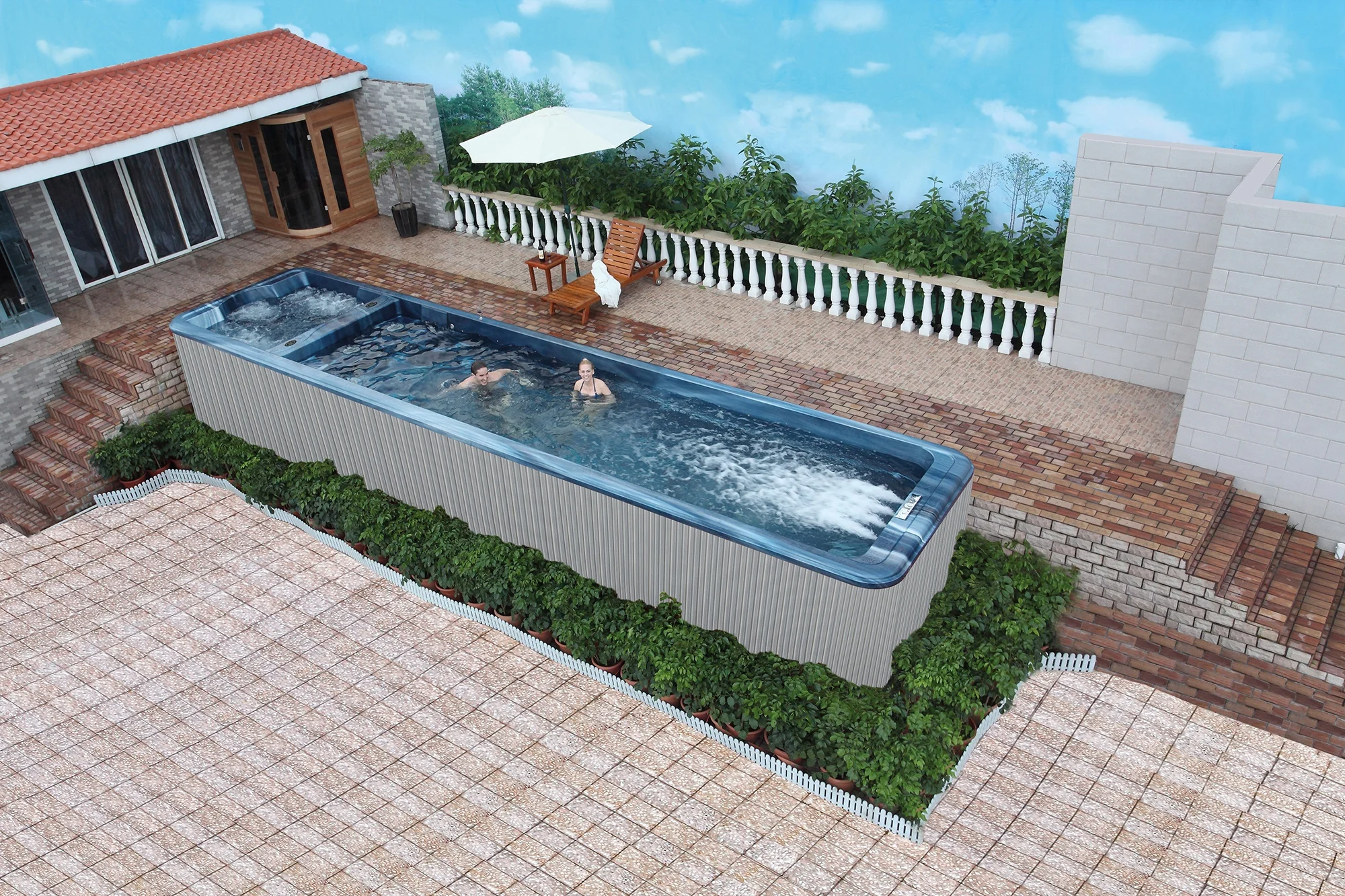 10 Meter USA Acrylic Endless Swim Pool FS-S10 - FACESPA