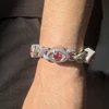 Pulsera de rubí rojo