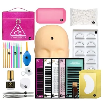 Набор для наращивания ресниц Abonnie, индивидуальный манекен, профессиональный набор для начинающих