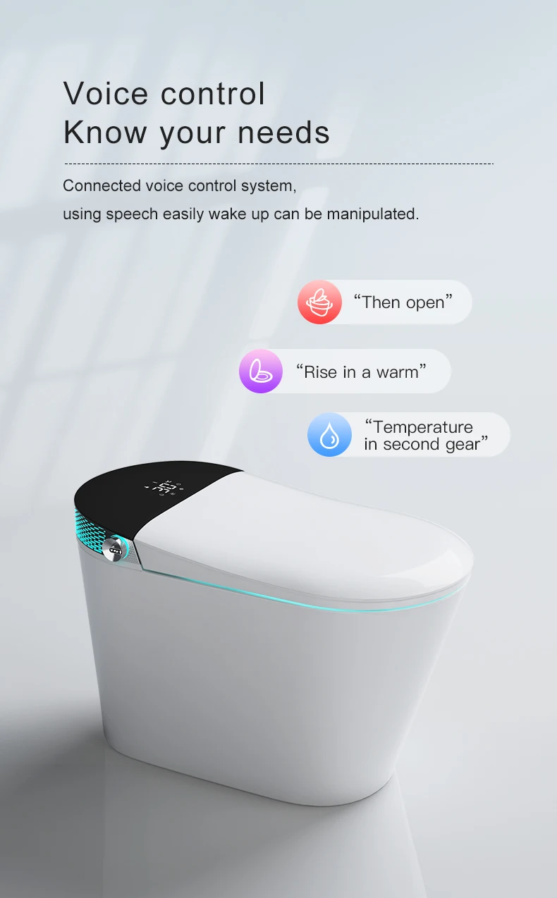 Modern hotel bathroom furniture automatic smart toilet heated electronic bidet intelligent closestool smart wc supplier