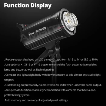 Godox SK400IIV SK400II-V 2.4G X System Professional Compact Studio Flash Camera Flash Lights for Studio Photography detail image