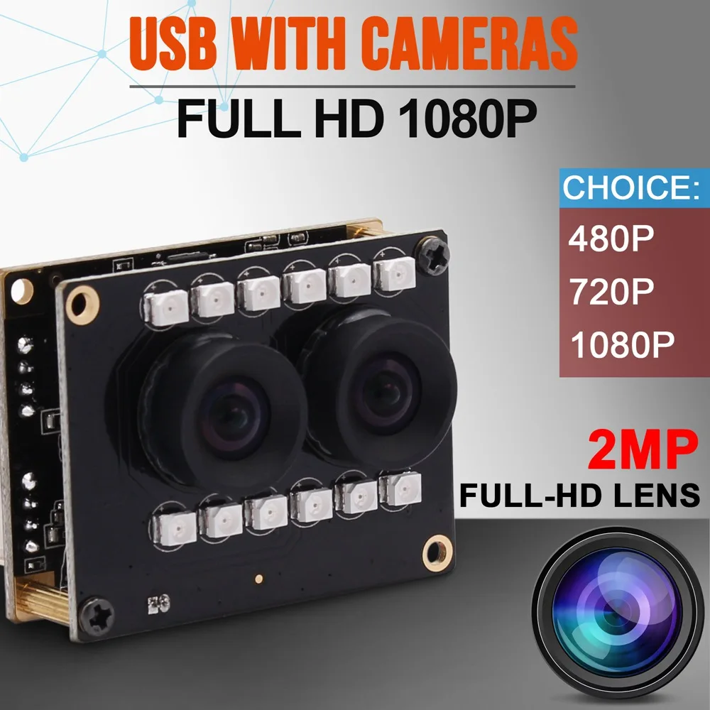 Source Камера ELP Full HD 1080P 3D стерео VR HD Ночное Видение Двойной  выход RGB + BW USB для распознавания лица и биологического обнаружения on  m.alibaba.com