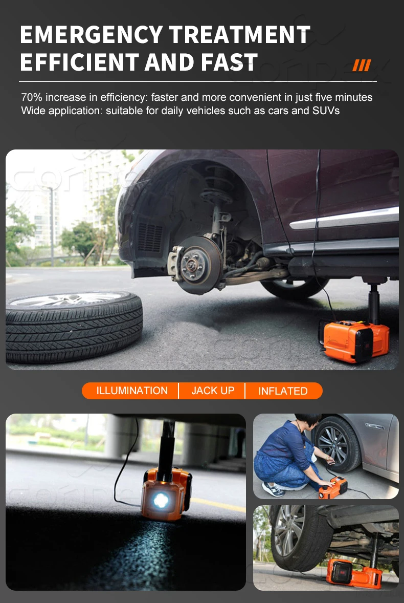 Conpex 2 Ton Best Black Hydraulic Jack For Car Lift Lifting Height