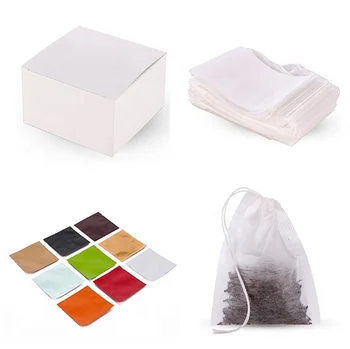 Custom Logo Wholesale Foil Plastic Flat Tea Sachet Packaging Box With Black Green Flower Organic Filter Empty Tea Bag