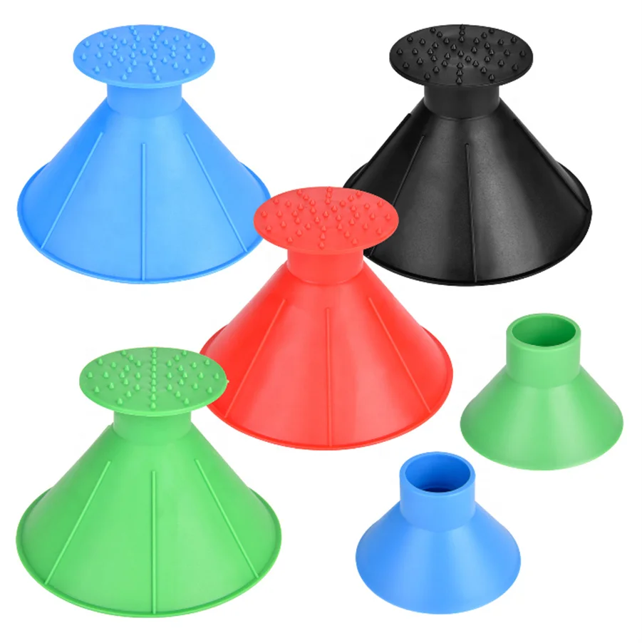 Snow Removal Accessories Cone Shaped Winter Tool Car Windshield Outdoor Snow Funnel Tool Scrape A Round Car Ice Scraper
