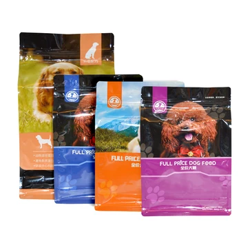 Custom Plastic Biodegradable Zip-lock Laminated dog cat food Packaging Packing Pet Feed Animal Food Bag