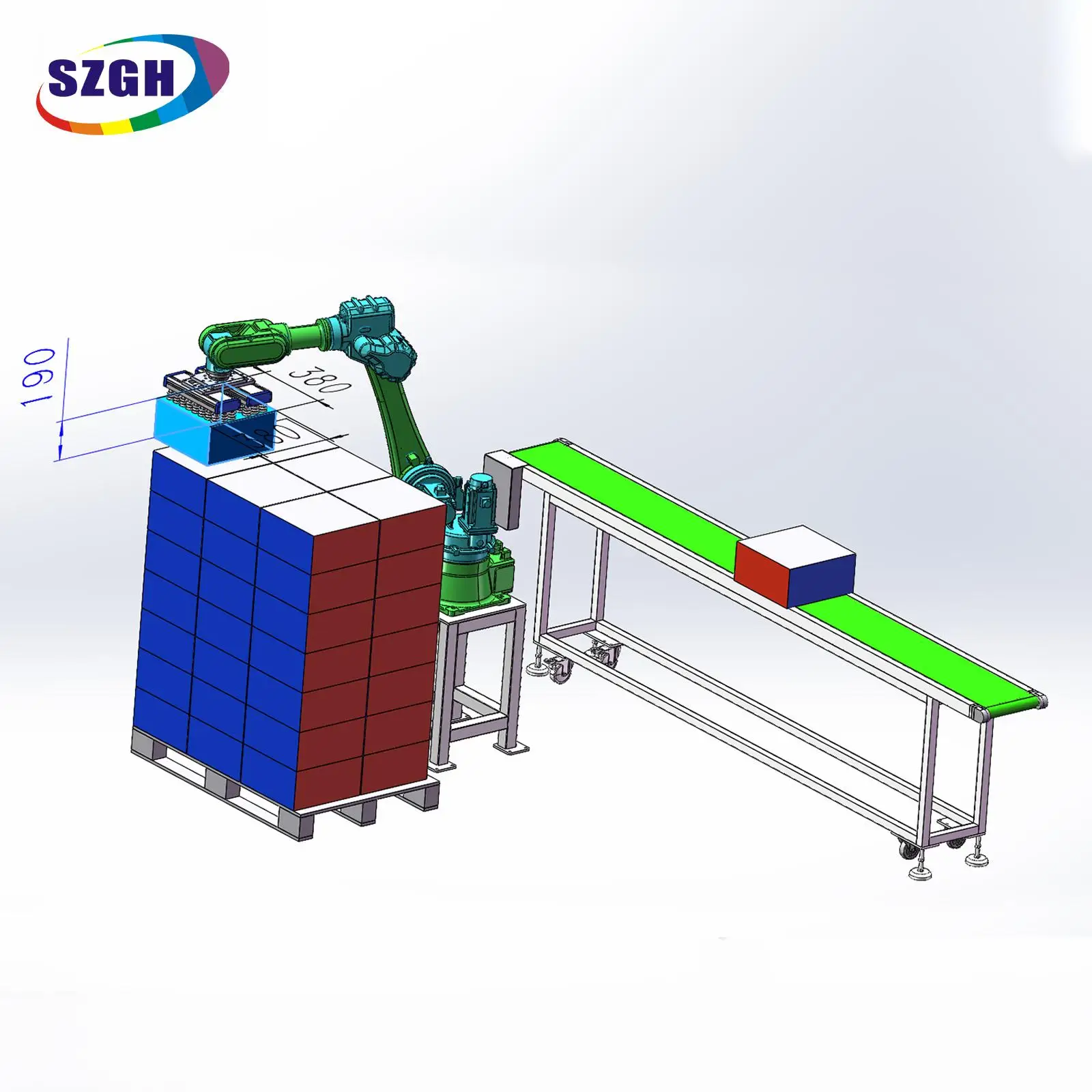 High Precision Gear General Robot Arm General Robot Arm Payload 50kg Reach 2100mm SZGH T2100 6 Axis Industrial Robot Arm