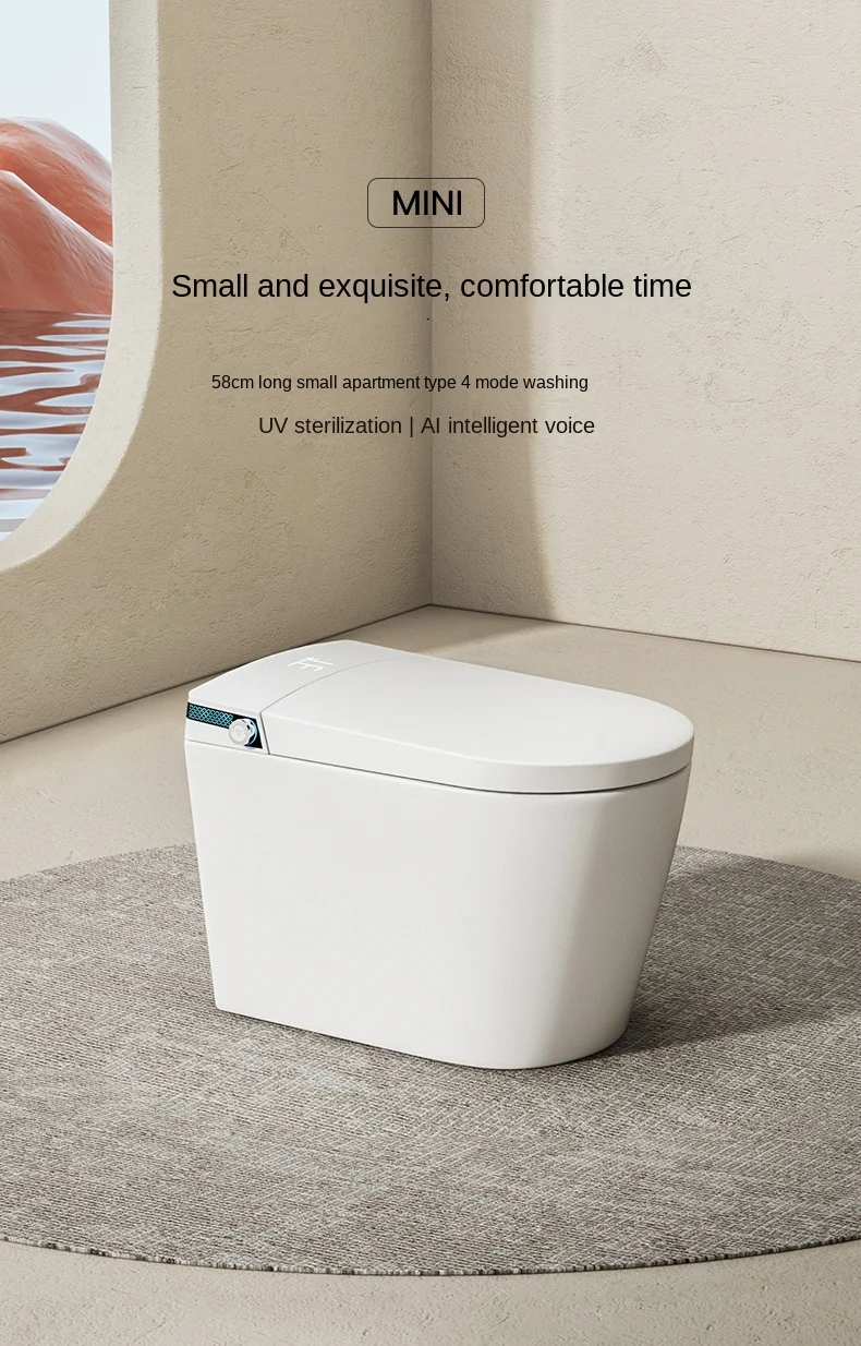 product mini size design bathroom automatic flush one piece ceramic intelligent toilets electronic sanitary ware smart toilet-9