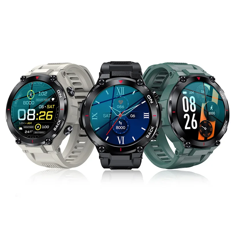 K37 Built-In GPS Smart Watch 2024 for Men Outdoor Sport Ip68 Ip69 Waterproof 2024 Hombre Reloj Smartwatch With GPS