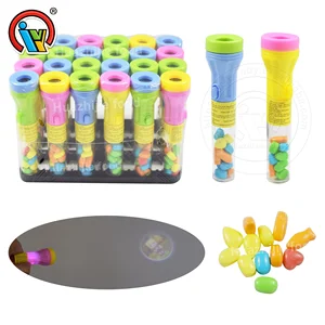 China Manufacturer Colorful Projection Flashlight Toy with Candy