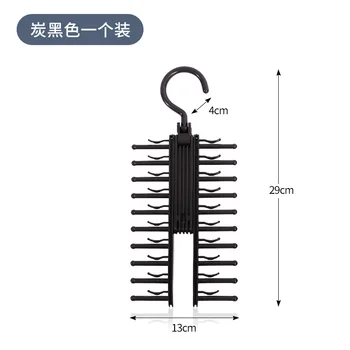 Set 6 Ganci A Sei Artigli Girevoli In Legno – Portacravatte E Portacintura Per Armadio, Organizzatore A Rotazione Per Sciarpe E Accessori