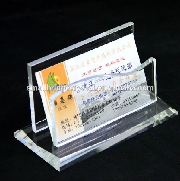 Wholesale Office Table Cheap Glass Crystal Card Holder For Business