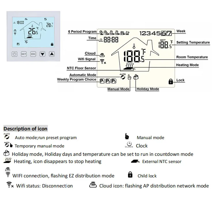 HY603 WIFI Smart Home Products Thermostat Motorized Ball Valve Water Controller Wifi 24 v Ac Radiator Hysen