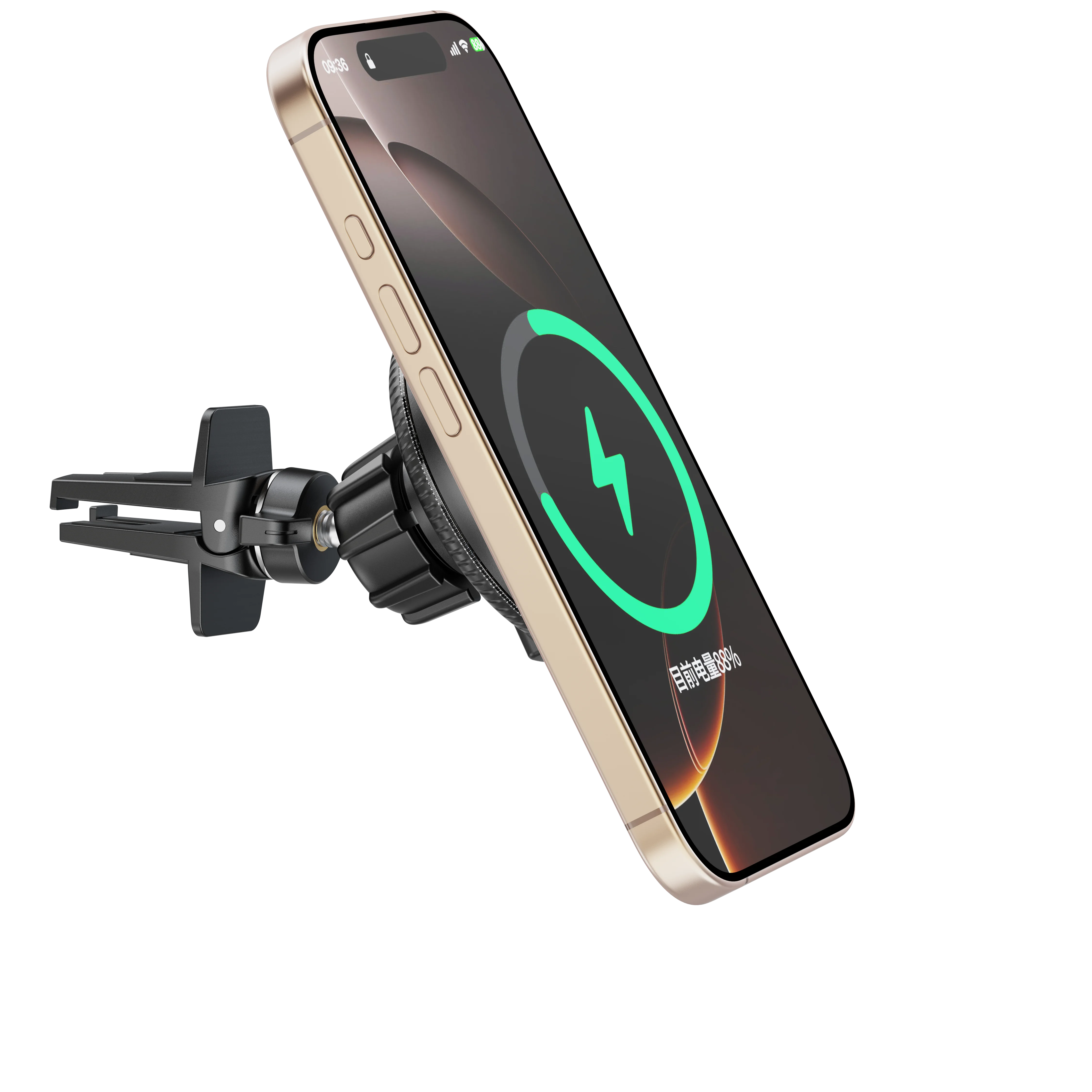 YONGTU 10W Fast Wireless Charging Stand Electric Magnetic Stand Car Charger