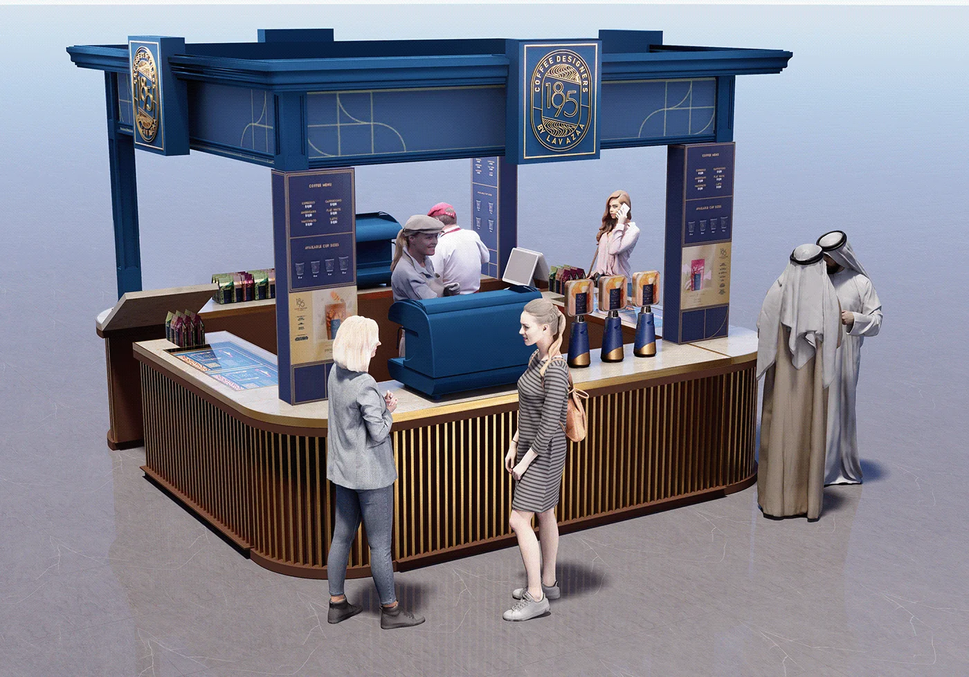 Perfect Retail Sweet Corn Kiosk With Counter Design Corn Stall for Sale