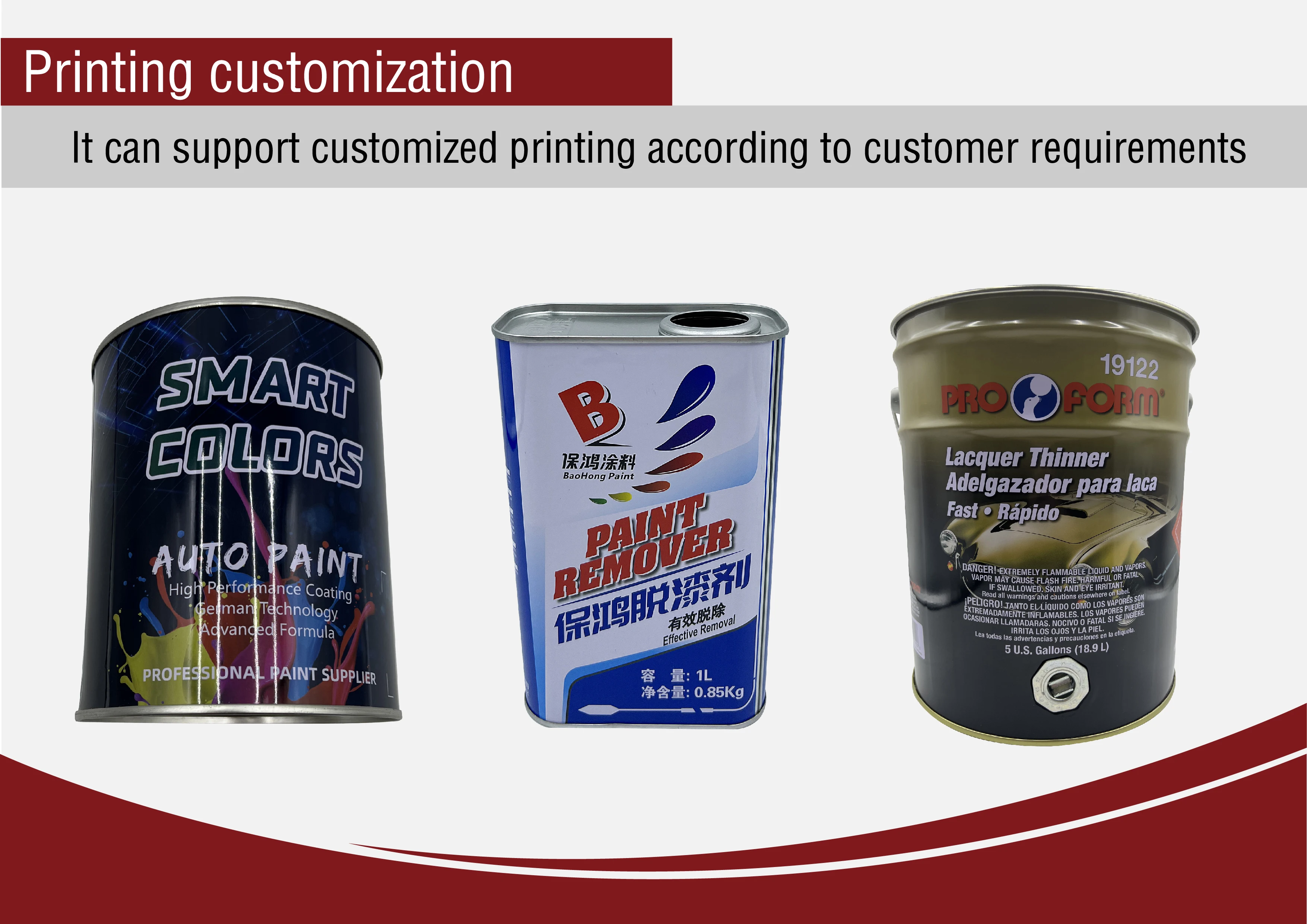 New Customizable 4kg Cylindrical Tin Metal Aluminum Cans New For Paint ...