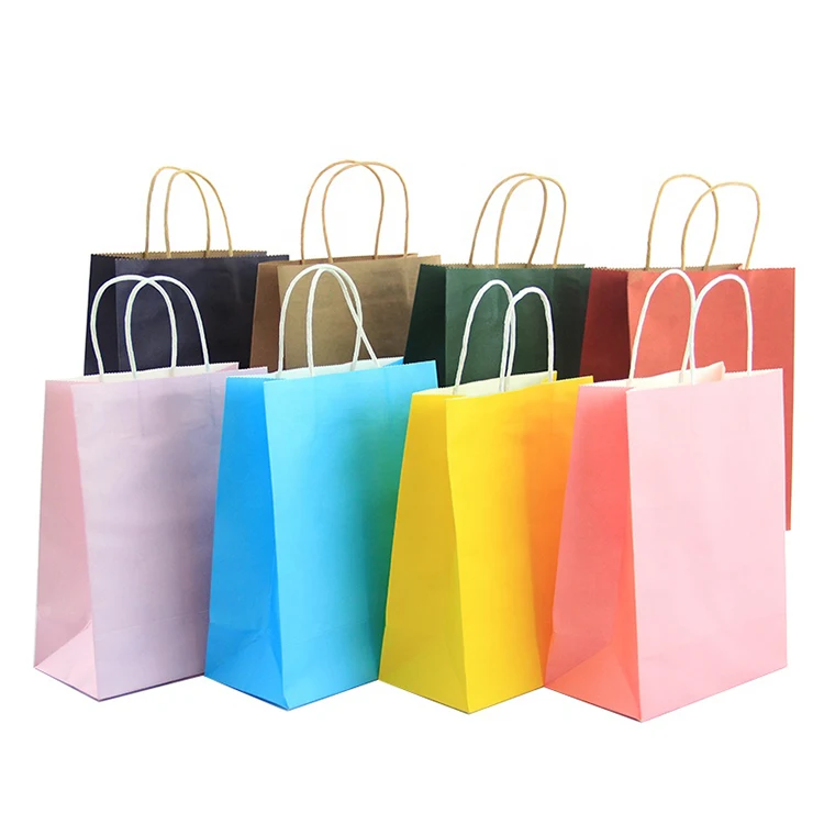 Wholesale Bolsas de papel de precio barato al mayor, bolsa de papel con logotipo personalizado de sellado con mango de de mano, bolsas de papel Kraft tela ecológicas