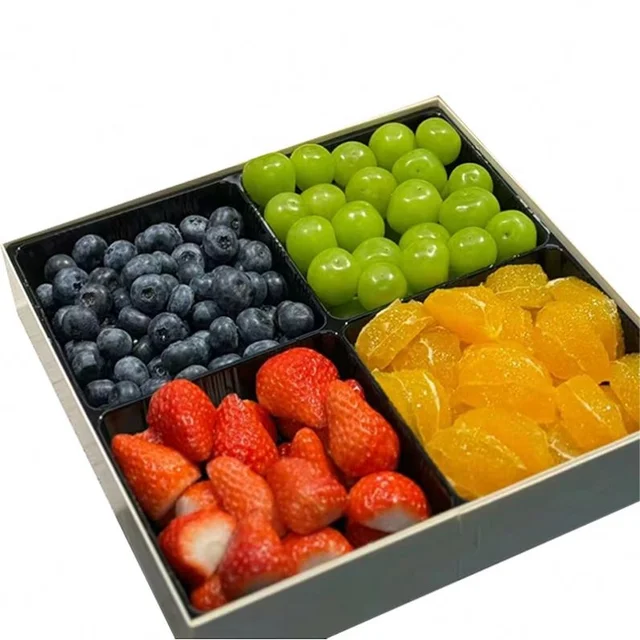 Personalized Food Packaging Square Rectangle Food Box Disposable Wood Packaging Microwaveable Lunch Box