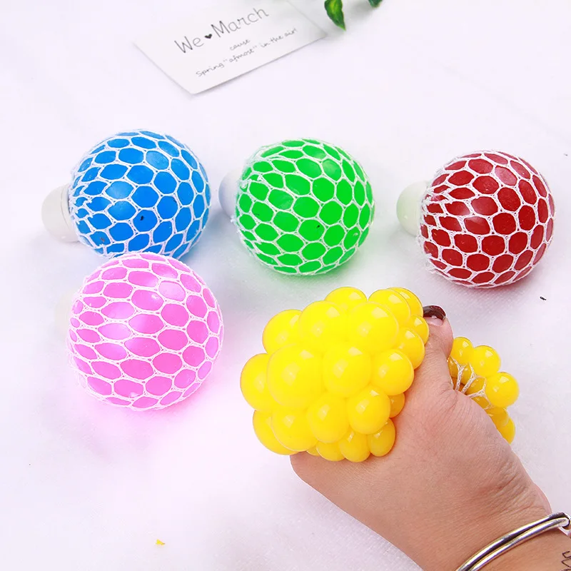 fashion mesh grape ball squeeze stress toy squeezing hand wrist