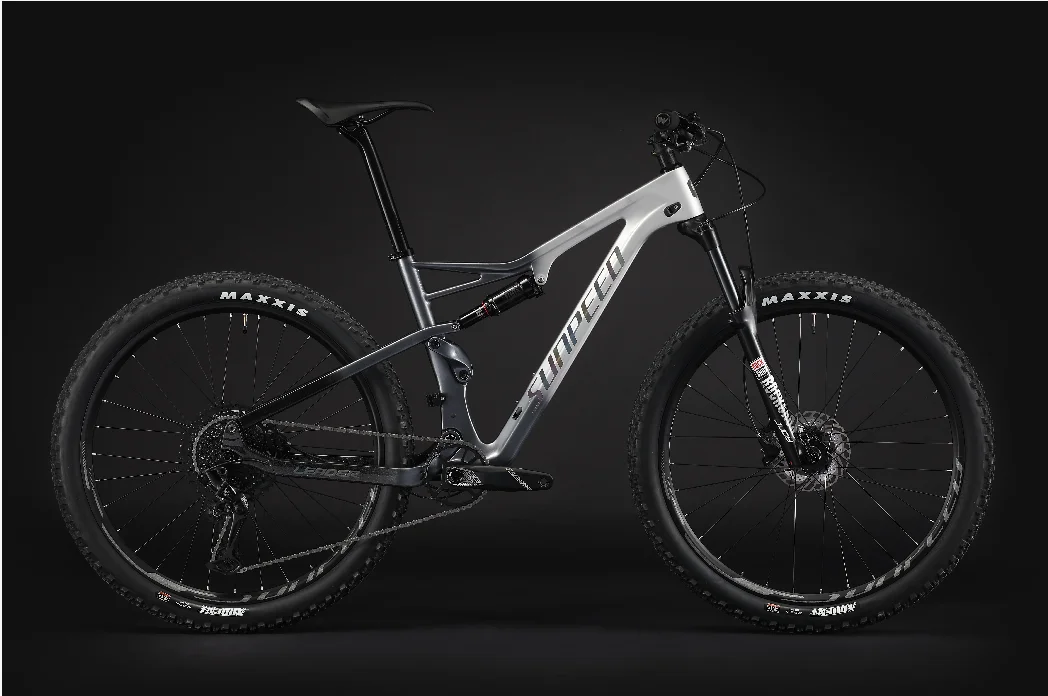 SUNPEED 29 Inch Full Suspension Air Fork Carbon Fiber Mountain Bike with 12  Speed